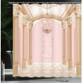 thumbnail image 4 of Ambesonne Pink Shower Curtain, Chandelier Ceiling Castle, 69"Wx84"L, Rose Peach, 4 of 5
