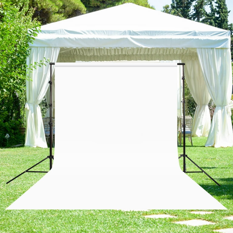 Heavy Duty Wedding Backdrop Stand Height Adjustable Canopy Frame - 9.84x9.84x9.84ft - White