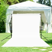 Adjustable Background Stand, 7ft Height x 10ft Wide Adjustable Photo Video Backdrop Stand with Carry Bag, Clamps for Wedding Party Stage Decoration Black