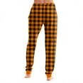 thumbnail image 5 of Hearthz Plaid Pajama Pants for Women Drawstring Elastic Cuffs Pajama Bottoms Women Winter Soft Lightweight Women's Sleep Pants with Pocket, 5 of 6