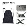 thumbnail image 4 of Saiise Copper-Gold Gloss Outline Peony Pattern Sports Drawstring Backpack - String Swim Gym Bag with Wet Proof Pocket for Women&Men-Small, 4 of 6