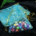 thumbnail image 2 of 50PCS Star Moon Pattern Candy Drawstring Gauze Bags Gift Favor Storage Candy Pouches for Packaging Wedding (Blue), 2 of 7