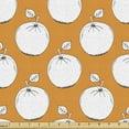 thumbnail image 1 of Fruit Sofa Upholstery Fabric by the Yard, Orange Patterns with Little Leaves Summer Vitamin Juicy Yummy Organic Theme, Decorative Fabric for DIY and Home Accents, Marigold White by Ambesonne, 1 of 5