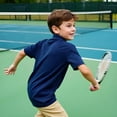 thumbnail image 3 of INGEAR Boys Golf Polo Short Sleeve Shirts, Blue, XXL, 3 of 6