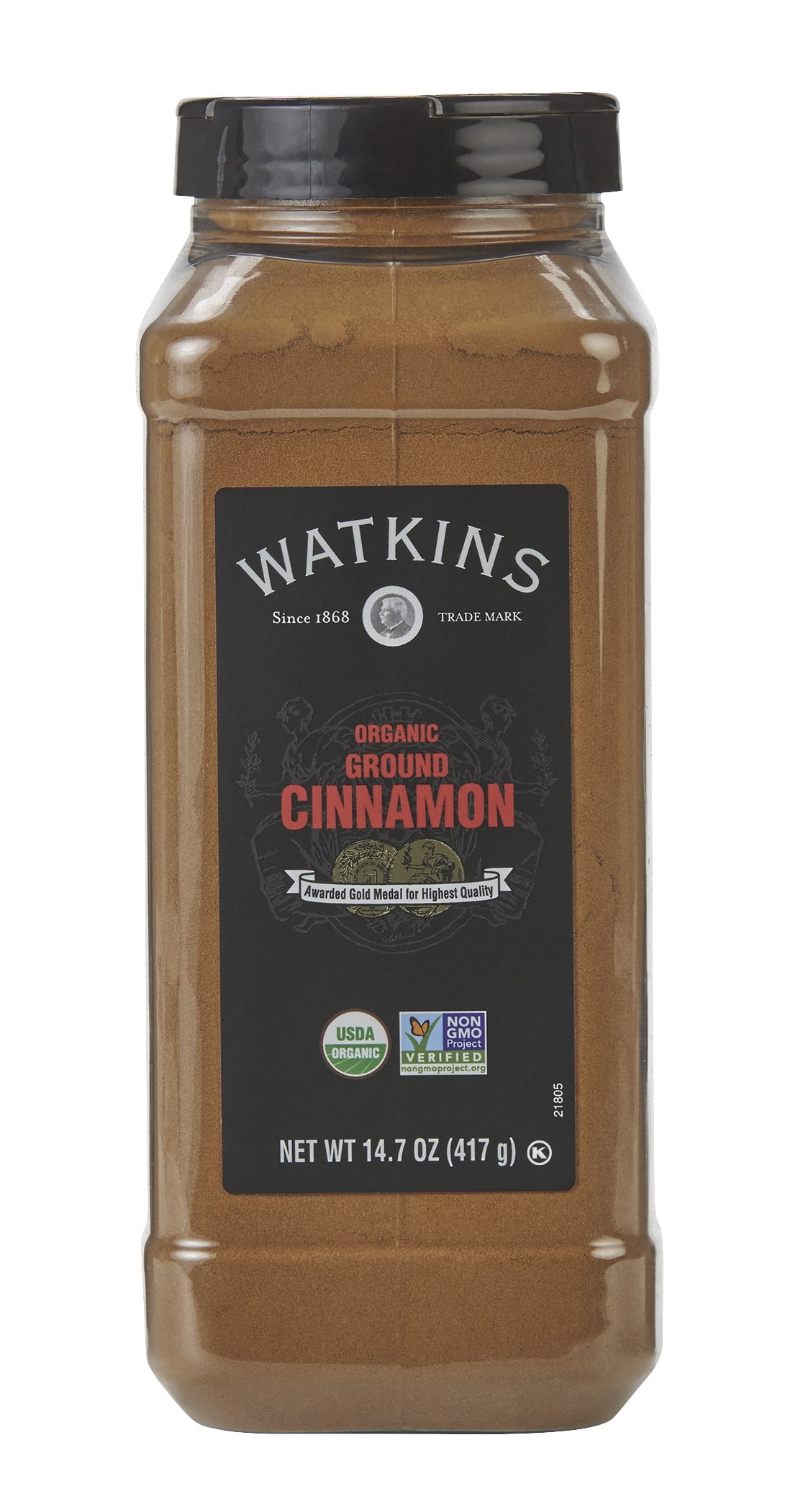 Watkins Gourmet Organic Spice Jar, Ground Cinnamon, 14.7 oz