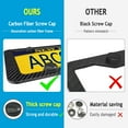 thumbnail image 2 of Carbon Fiber License Plate Frames- Black Plastic Slim Edge Car Tag Holder, with Screw Caps& Stickers, 2 of 9