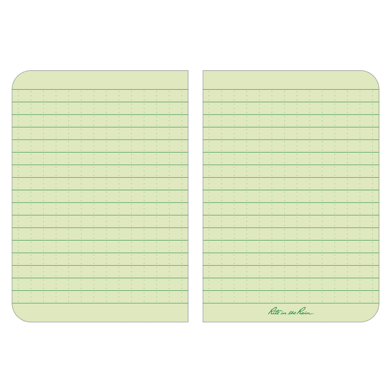 Rite in the Rain Weatherproof Pocket Notebook, 3.5"x5", Green photo 2