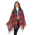 thumbnail image 3 of FORMRS Womens Scarf Winter Soft Long Big Warm Shawls Wrap Tassel Scarves, Red and Blue Pattern, 3 of 9