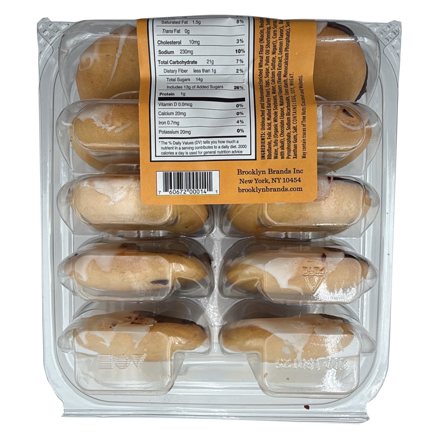 Brooklyn Brands Black & White Cookies, 10 Count, 8 oz., Baked,