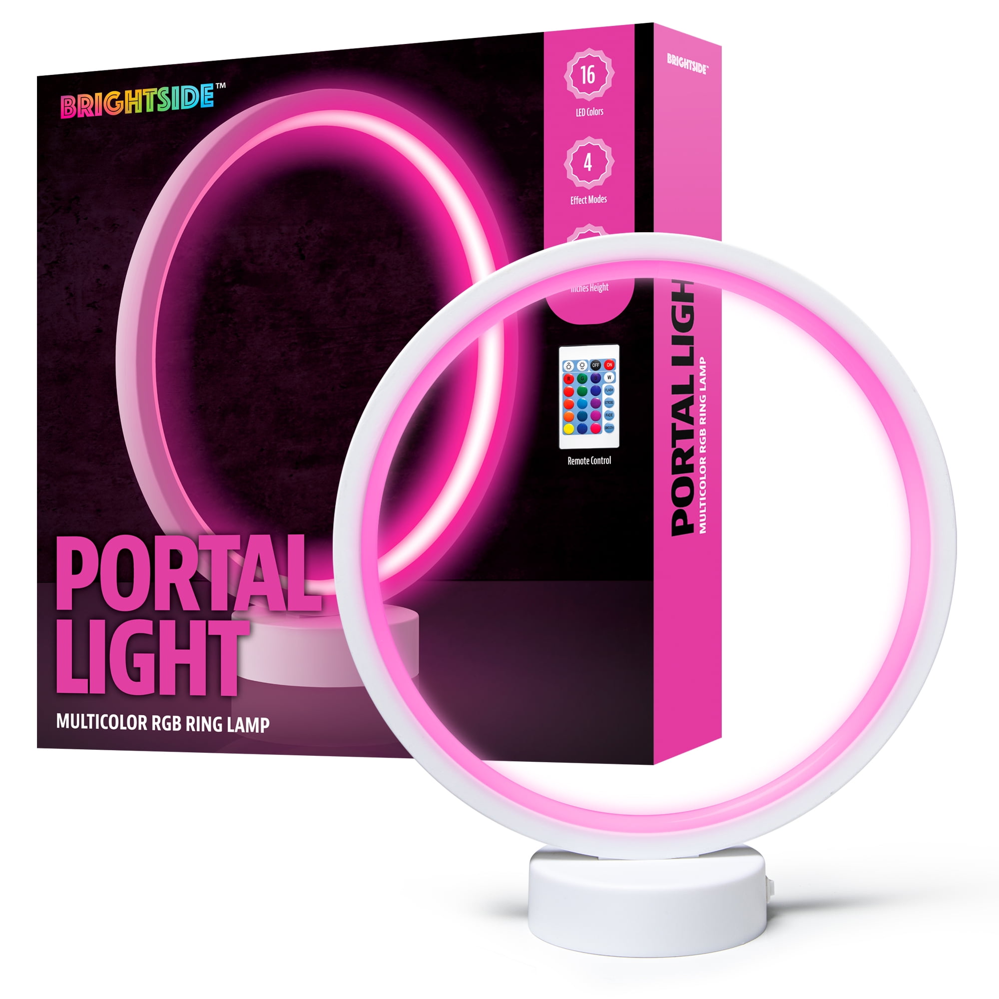 BrightSide LED Portal Light, Multicolor RGB Ring Lamp, 16 Colors