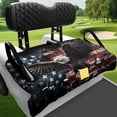 thumbnail image 3 of Bulopur American Flag Golf Cart Seat Covers Easy to Install Golf Cart Towel Seat Covers with 4 Front Pockets& Nonskid Bottom Fits for EZGO, Yamaha, Club Car, 3 of 8