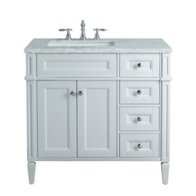 Stufurhome Ariane 60 Inches Slate Gray Double Vanity Cabinet Dual