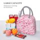 thumbnail image 5 of Fotbe Pink bows Bolsa de Almuerzo con Estampado, Lonchera Aislada, Contenedor de Comida Reutilizable Tipo Cooler a Prueba de Fugas, 5 of 6