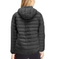 thumbnail image 2 of Women’s Lightweight Insulated Removable Hood Lined Quilted Zip Puffer Jacket (Black, XL), 2 of 4