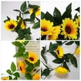 thumbnail image 3 of WRISTBIQUE Sunflower Rattan Garland Silk Cloth Home Decor Wall Decor 1 Pc 8.9X3.9In, 3 of 11