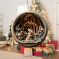 thumbnail image 4 of Luxcidy 3 Inch Christmas Nativity Scene Ornaments Christian Acrylic Ornament, Nativity Scene Christmas Tree Decorations, for Xmas Tree Holiday Winter Home Decor Religious Gift for Family, 4 of 7