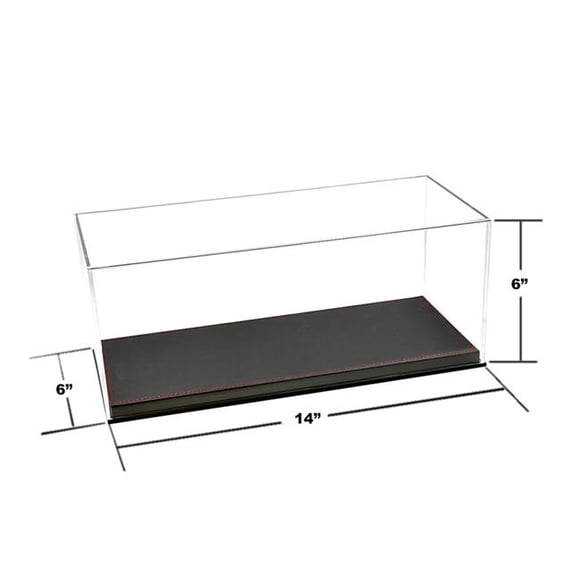 Mijo Exclusives MJ35015L 1-18 Scale Model Showcase Acrylic Display Case with Synthetic Leather Base Mijo Exclusives - Black