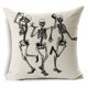 thumbnail image 2 of Fundas de almohada con calavera de Halloween, decoración de Halloween, decoración del hogar, funda de almohada de algodón y lino para sofá, funda de cojín de 18x18", colección de Halloween, funda de a, 2 of 5