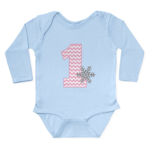 CafePress - Snowflake 1 Body Suit - Long Sleeve Cotton Baby Bodysuit
