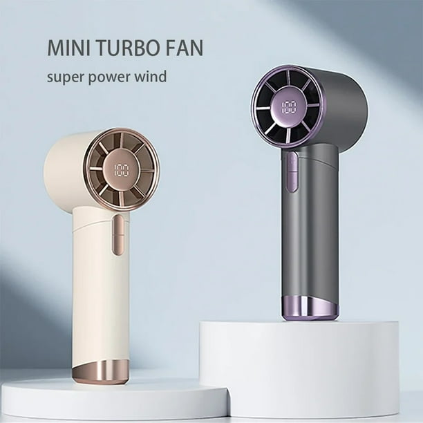 Portable Mini Turbo Fan with LED Display , 100 Speed Adjustable 