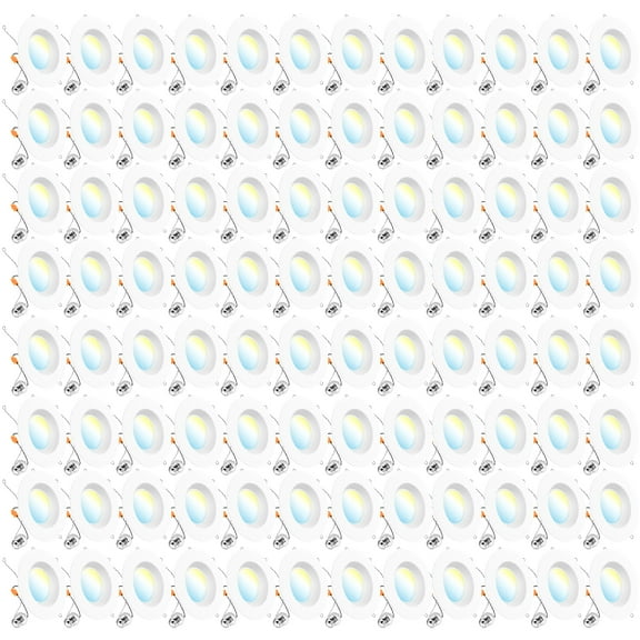 Sunco 96 Pack 6 Inch LED Recessed Light, Retrofit Downlight Can Lights for Ceiling, Baffle Trim, 1050 LM, 13W (75W Equivalent), Selectable CCT 2700K/3000K/3500K/4000K/5000K, Dimmable, Damp Rated UL