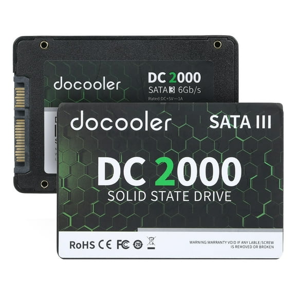 docooler DC2000 128 Go SSD 2,5 Pouces Disque Interne Solide Stable Interface III Vitesse de Lecture et de Connexion Rapide pour PC Portable