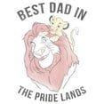 thumbnail image 2 of Men's Lion King Simba and Mufasa Best Dad in the Pride Lands  Baseball Graphic Tee White/Black X Large, 2 of 4