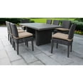 thumbnail image 3 of TK Classics Venice Rectangular Outdoor Patio Dining Table with 8 Armless Chairs, 3 of 3