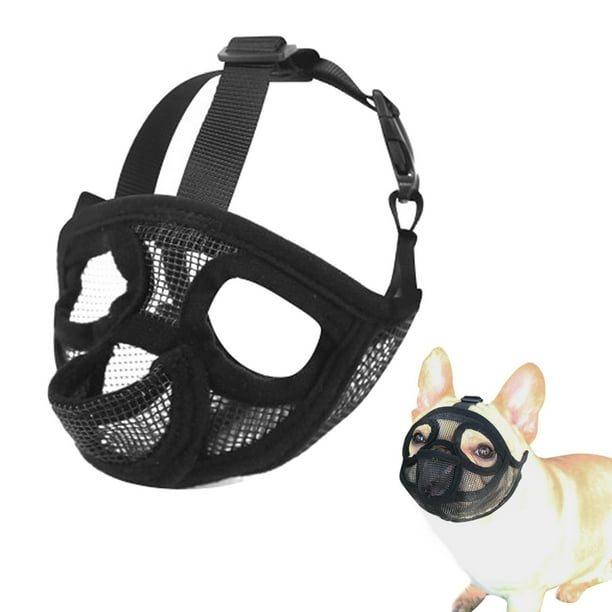 Bozal de perro de hocico corto Bozal de Bulldog Bebable Malla transpirable ajustable para e Irfora Medio