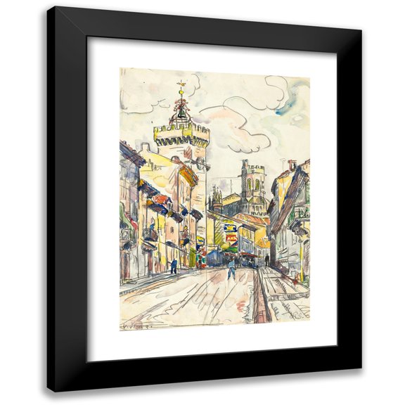 Paul Signac 11x14 Black Modern Framed Museum Art Print Titled - Viviers (1933)