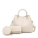 thumbnail image 5 of Bolso de mano de cuero Vintage para mujer, conjunto de 3 piezas, bolso de hombro inclinado, monedero de moda, bolso de gran capacidad, 5 of 5