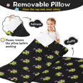 thumbnail image 3 of Unicorn and Green Black Pattern Teens Toddler Nap Mat with Pillow, Sleeping Mat Bag for Preschool Daycare 59"x22", 3 of 6