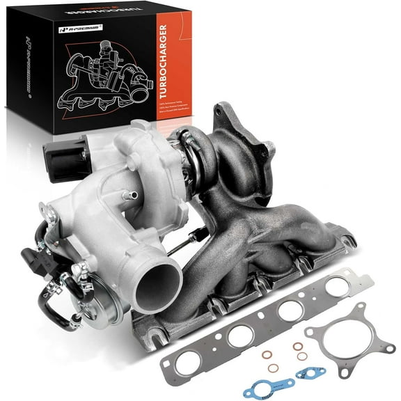A-Premium Complete Turbo Turbocharger Kit, with Wastegate Actuator & Gasket, Compatible with Audi A3 2006-2008, TT 2009 & Volkswagen Jetta/GTI/Passat 2006-2008, Eos 2008-2012, 2.0L GAS