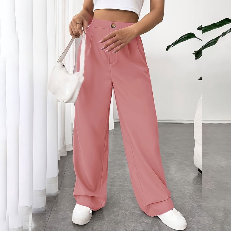 pleated dress pants women cFmduc Women Wide Leg Dress Pants Pleated High Waisted Work Business Suit  Pants Causal Loose Long Straight Trousers Pant