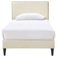 thumbnail image 1 of Accueil Prix Simple Clou Garniture Tapissé Lit Beige, 1 of 2