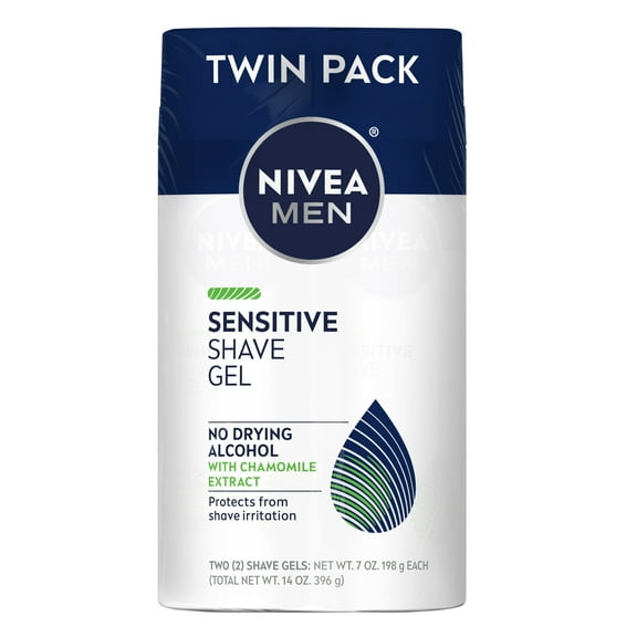 NIVEA MEN Sensitive Shave Gel, Shaving Gel for Sensitive Skin, 7 oz, Pack of 2