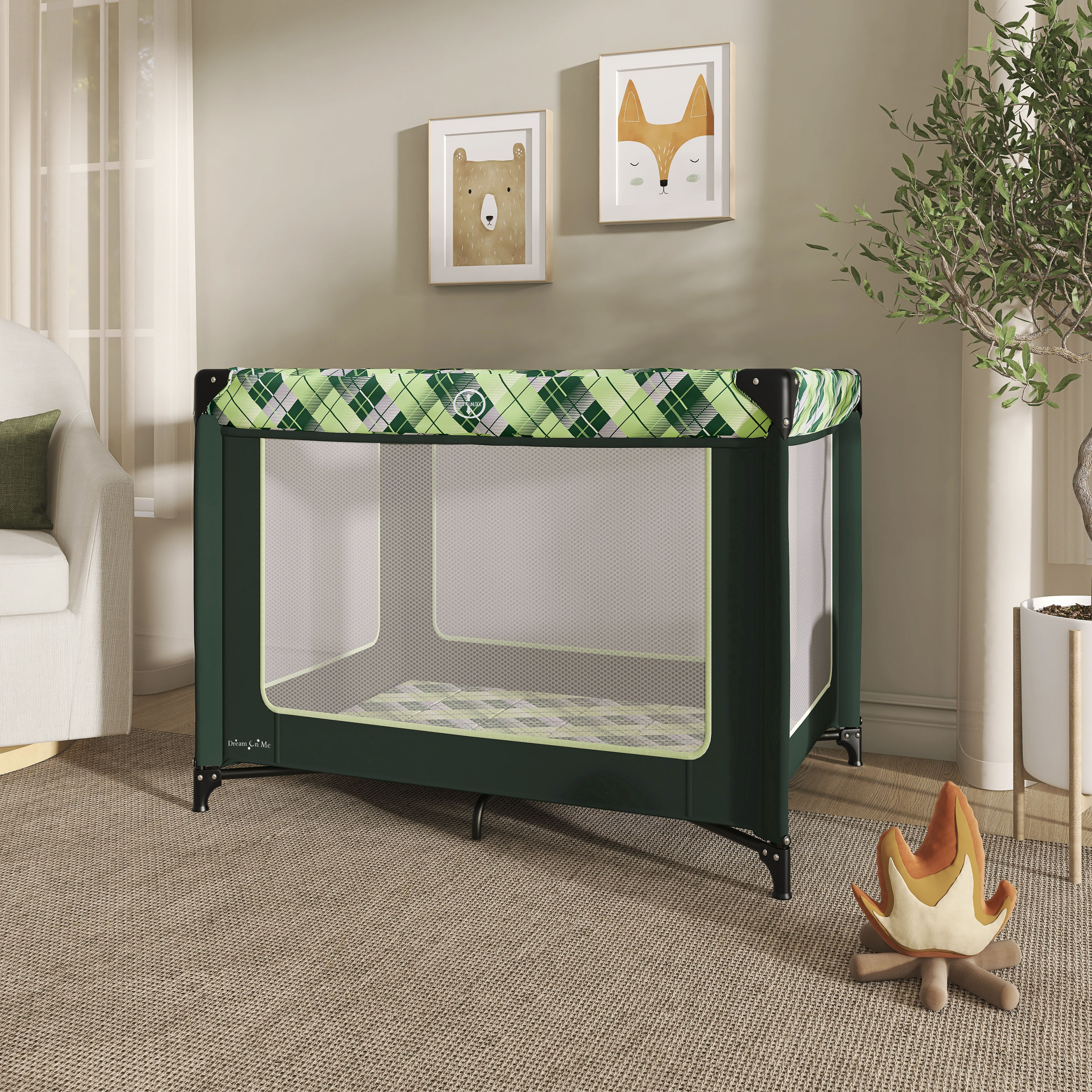 Dream On Me Zoom Portable Playard, Green