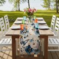 thumbnail image 4 of Table Runners 72 Inches Long Dress Scarves, Vintage Blue Floral Farmhouse Kitchen/Dining Table Runner, Coffee Tablerunners, Butterflies Watercolor Flower Tan 18x72 Inch, 4 of 9