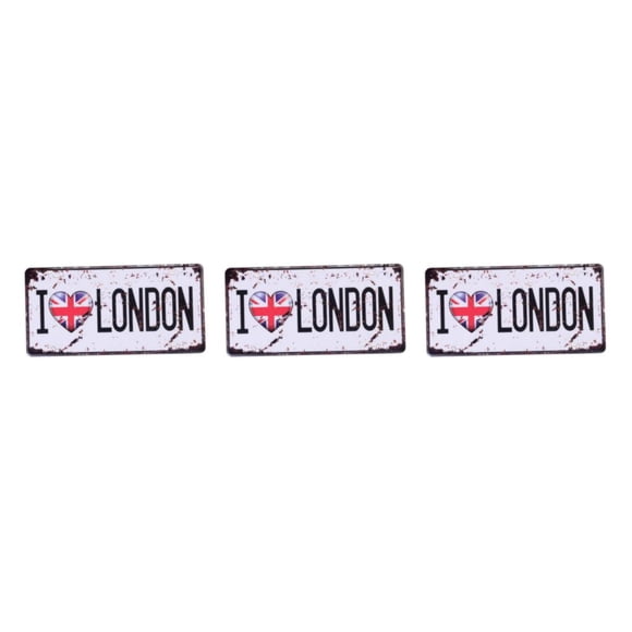 Injueey Hojalata decorativa suspiro placa pintura para Bar hogar pared I Love Londen Type1