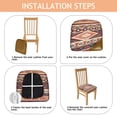 thumbnail image 4 of Boho Red Southwestern Ethnic Pattern Seat Covers for Dining Room Chairs Set Of 4,Stretch Printed Washable Chair Seat Cover with Elastic Ties and Button,Removable Waterproof Couch Cushion Covers, 4 of 6