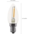 thumbnail image 3 of Satco S11308 7W Equivalent C7 Candelabra Base 2700K Clear LED Bulb - pack of 2, 3 of 5