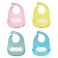 thumbnail image 2 of Adjustable silicone 3D baby bib with cute cat pattern, can hold food residue, waterproof and dirt proof, BPA free (yellow), 2 of 7