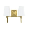 thumbnail image 2 of Cameron 2-Light Bathroom Vanity Light in Warm Brass, 2 of 5
