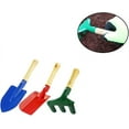 thumbnail image 2 of Kids Garden Tools, 3pcs Kids Gardening Set Mini Metal Rake Trowel Set, 2 of 4