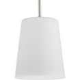 thumbnail image 6 of Clarion Collection One-Light Polished Nickel Etched White Transitional Pendant, 6 of 14