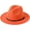 Orange, variant on Womens Classic Wide Brim Floppy Panama Hat Belt Buckle Felt Fedora Hat