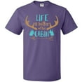 thumbnail image 3 of Inktastic Life Is Better At The Cabin, Deer Antlers, Camping T-Shirt, 3 of 5