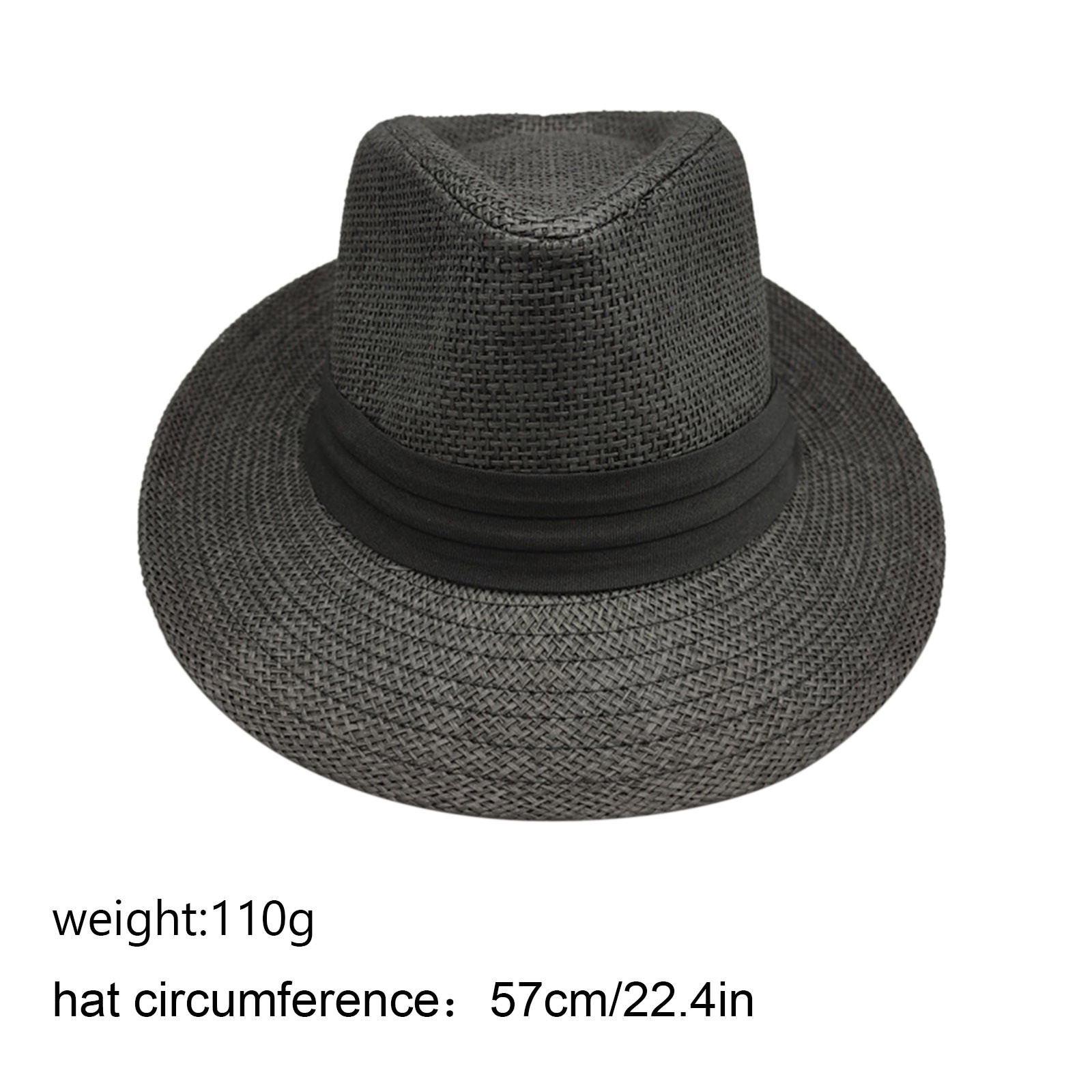 ZAROYEAX Unisex Men Women Panama Wide Brim Straw Hats Aldult Jazz Straw ...