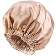 thumbnail image 2 of Silk Bonnet for Sleeping Women, Silk Bonnet, Satin Bonnet, Hair Bonnet for Sleeping Satin Bonnet for Hair Bonnets for Women Silk Bonnet for Natural Hair, Khaki, 2 of 6