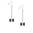 thumbnail image 2 of Delight Jewelry Silvertone Blue Torah Scroll - Silver-tone Long Sparkle Dangle French Earrings, 2 of 4